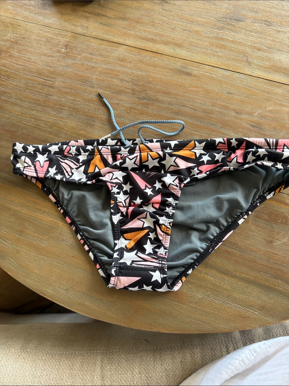 Jolyn Clothing Women's Star Print Bikini Bottoms in Black, Pink, Orange ANDY Sty